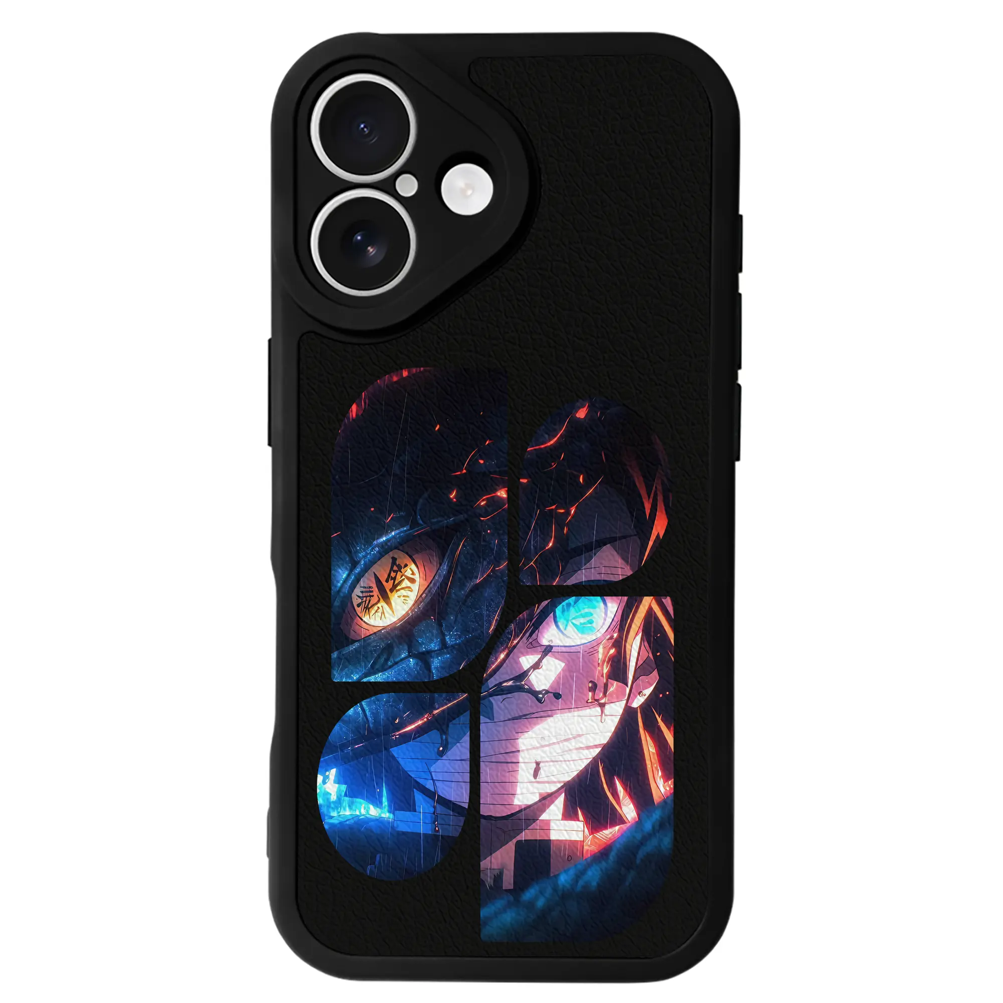 鬼滅の刃 グッズ,伊黒 小芭内 - IPhone 16シリーズ対応 ・ シリコンスマホケース ・ レザー調 ・ 高精度フィット ・ 耐衝撃 ・ ワイヤレス充電対応 ・ 精密カット